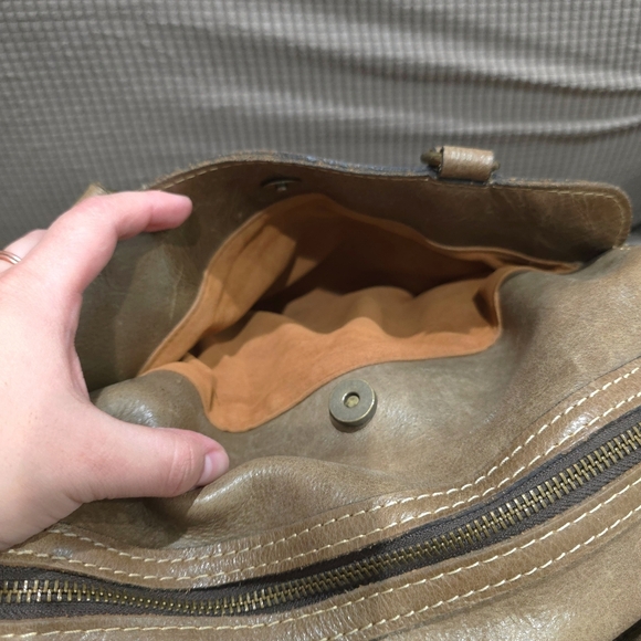 PATRICIA NASH 100% Genuine Italian Leather Tooled Shoulder Bag, Brown Green - Picture 7 of 16